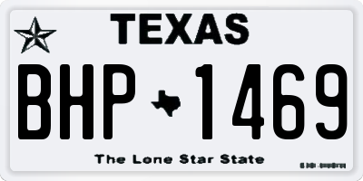 TX license plate BHP1469