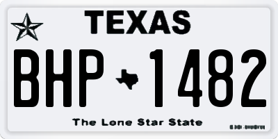 TX license plate BHP1482