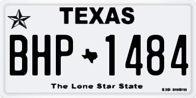 TX license plate BHP1484