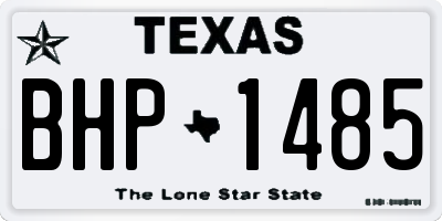 TX license plate BHP1485