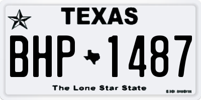 TX license plate BHP1487