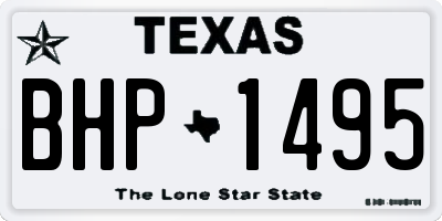 TX license plate BHP1495