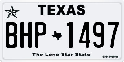 TX license plate BHP1497