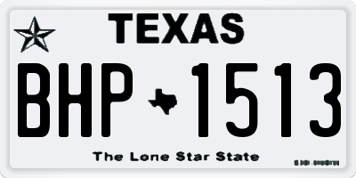 TX license plate BHP1513