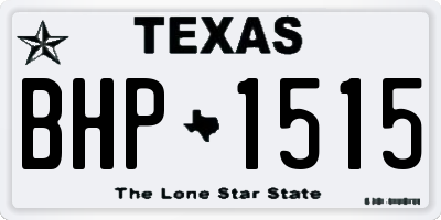 TX license plate BHP1515