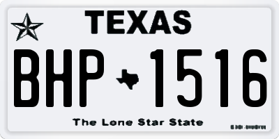 TX license plate BHP1516