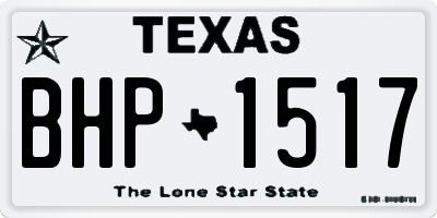 TX license plate BHP1517