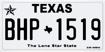 TX license plate BHP1519