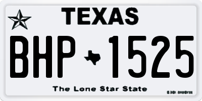 TX license plate BHP1525