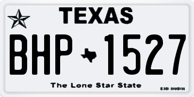 TX license plate BHP1527