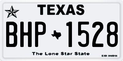 TX license plate BHP1528