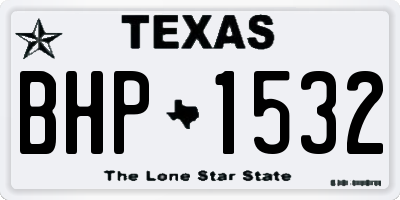TX license plate BHP1532