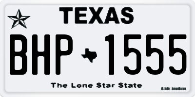 TX license plate BHP1555
