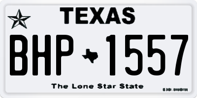 TX license plate BHP1557