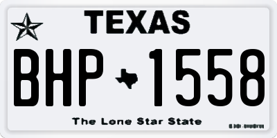 TX license plate BHP1558
