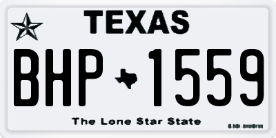 TX license plate BHP1559