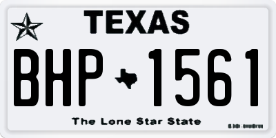 TX license plate BHP1561