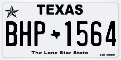 TX license plate BHP1564