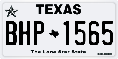 TX license plate BHP1565