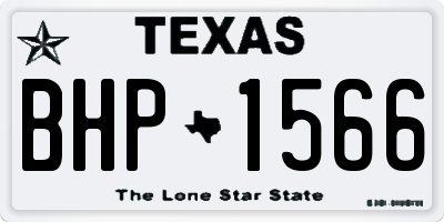 TX license plate BHP1566