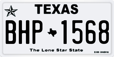 TX license plate BHP1568