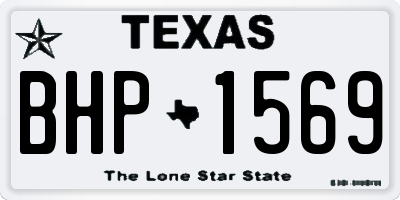 TX license plate BHP1569
