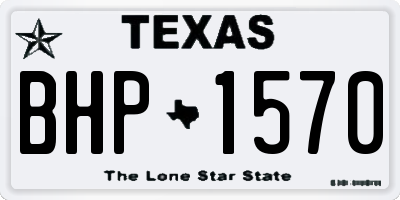 TX license plate BHP1570