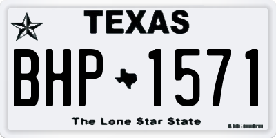 TX license plate BHP1571