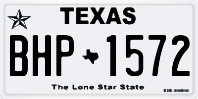 TX license plate BHP1572