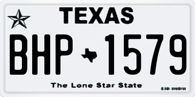 TX license plate BHP1579