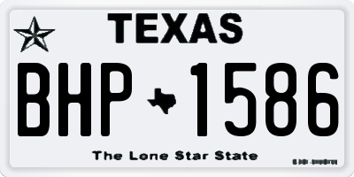 TX license plate BHP1586