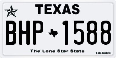 TX license plate BHP1588
