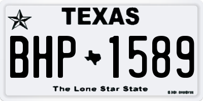 TX license plate BHP1589
