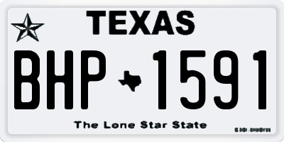 TX license plate BHP1591