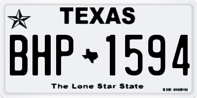 TX license plate BHP1594