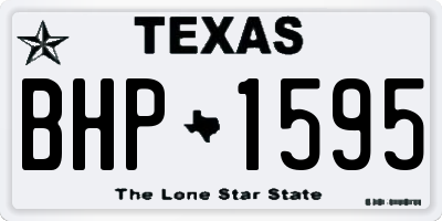 TX license plate BHP1595
