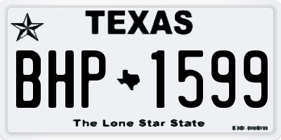 TX license plate BHP1599