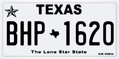 TX license plate BHP1620