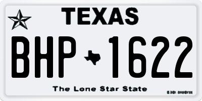 TX license plate BHP1622