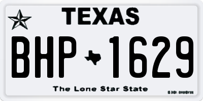TX license plate BHP1629