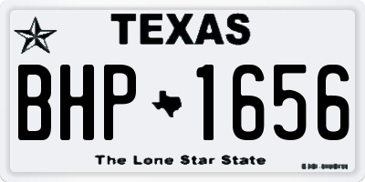 TX license plate BHP1656