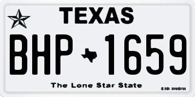 TX license plate BHP1659