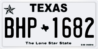 TX license plate BHP1682
