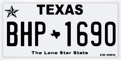 TX license plate BHP1690