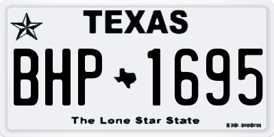 TX license plate BHP1695