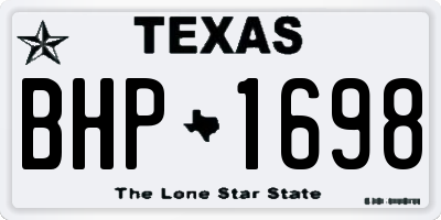 TX license plate BHP1698