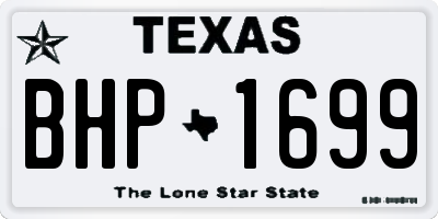TX license plate BHP1699