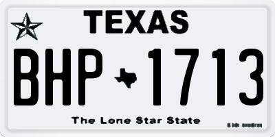TX license plate BHP1713
