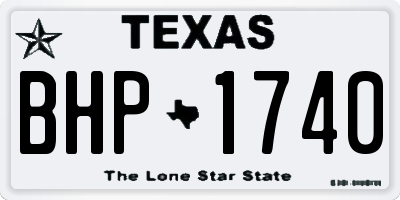 TX license plate BHP1740