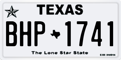 TX license plate BHP1741